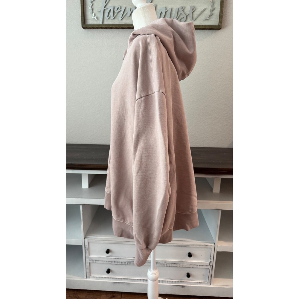 SKIMS Boyfriend Fleece Boxy Full Zip Up Hoodie Oversized Fawn Size XL - Picture 5 of 9